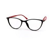 Specsmakers - Unisex Cateye Full Frame - Black Matt Red - COC102 - (LENSES INCLUDED)*