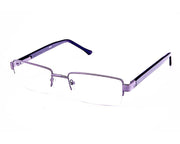 Rectangle Grey Metallic WITH BLACK Half Frame GOXY17 - Specsmakers