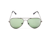 METAL SUNGLASS - FULL FRAME - GREY METALLIC SHINE - SOI3025 - AOVAL - 57