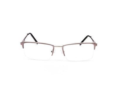 Specsmakers - Unisex Rectangle Half Frame - Grey Metallic Matt SILVER - ANF30702 - (LENSES INCLUDED)*