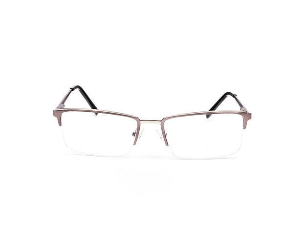 Specsmakers - Unisex Rectangle Half Frame - Grey Metallic Matt SILVER - ANF30702 - (LENSES INCLUDED)*