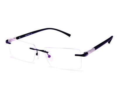 Rectangle BLACK WITH BLACK Rimless AMG1721 - Specsmakers