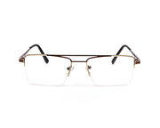 Specsmakers - Unisex DB Rectangle Half Frame - Gold Shine Brown - ANF30413 - (LENSES INCLUDED)*