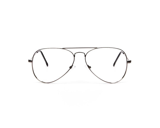 Specsmakers - Unisex DB Oval Full Frame - Grey Metallic Shine - AML3001 - (LENSES INCLUDED)*