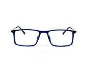 Specsmakers - Unisex Rectangle Full Frame - Blue Matt Grey Metallic - AML8183 - (LENSES INCLUDED)*