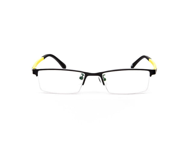 Specsmakers - Unisex Rectangle Half Frame - Black Matt YELLOW - PEC88311 - (LENSES INCLUDED)*