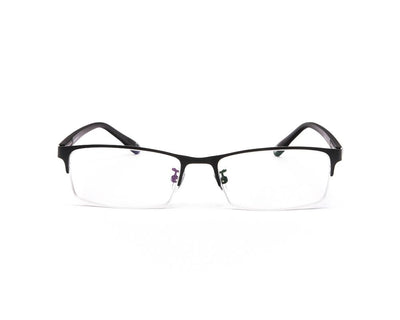 METAL  - HALF FRAME - BLACK MATT - TUK8817 - RECTANGLE - 52 - Lenses Incuded