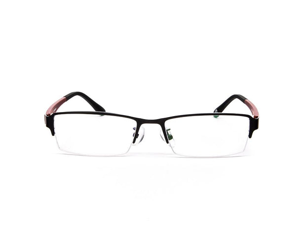 Specsmakers - Unisex Rectangle Half Frame - Black Matt Red - PEC88321 - (LENSES INCLUDED)*
