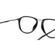 Oval Black Shine WITH SILVER Shell Frame SS10515 - (LENSES INCLUDED)*