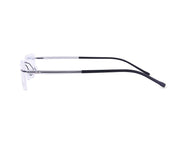 Rectangle Black Shine WITH BLACK Rimless Metal - (LENSES INCLUDED)*