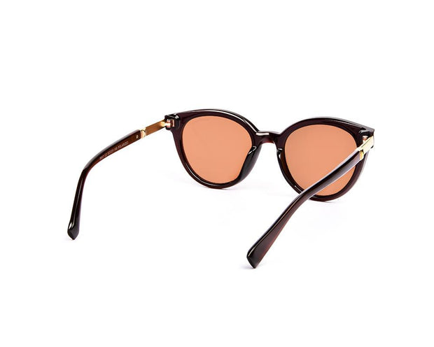 Round Brown Shine WITH Brown SUNGLASS SOG917