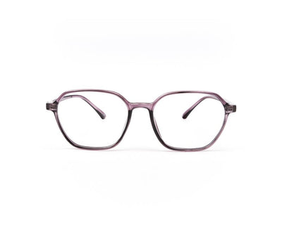 SHELL FRAME - FULL FRAME - CRYSTAL PURPLE - TUK2409 - SQUARE - 54 - Lenses Included