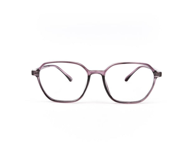 SHELL FRAME - FULL FRAME - CRYSTAL PURPLE - TUK2409 - SQUARE - 54 - Lenses Included
