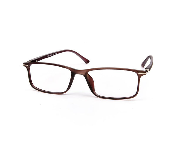 Specsmakers - Unisex Rectangle Full Frame - Brown Matt Brown - COC101 - (LENSES INCLUDED)*