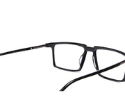 Rectangle Black Shine WITH SILVER Shell Frame SS20050 - (LENSES INCLUDED)*