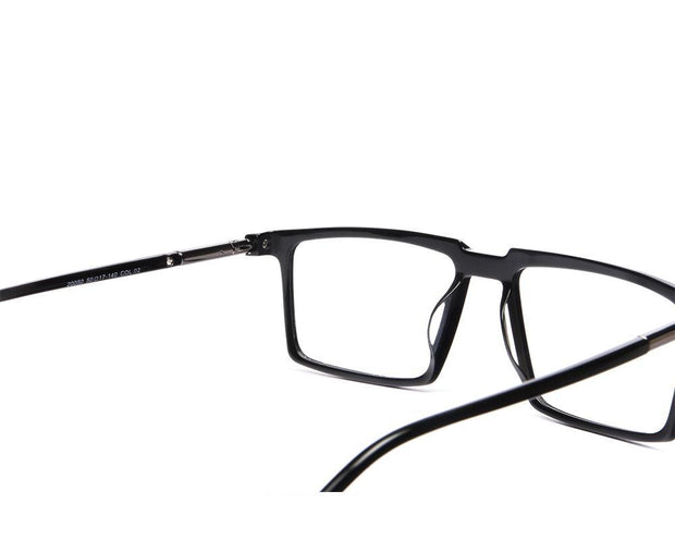 Rectangle Black Shine WITH SILVER Shell Frame SS20050 - (LENSES INCLUDED)*