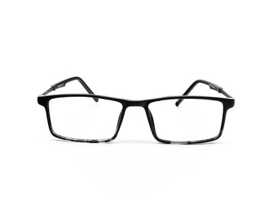 Specsmakers - Unisex Rectangle Full Frame - Black Tortise Grey Metallic - AML8189 - (LENSES INCLUDED)*