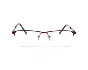 METAL  - HALF FRAME - BROWN MATT - RECTANGLE - ANF30580 - (Lenses Included)*