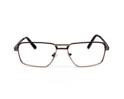 Specsmakers - Unisex DB Rectangle Full Frame - Brown Matt Grey Metallic - ANF30633 - (LENSES INCLUDED)*