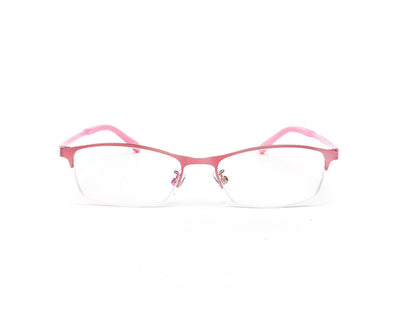 METAL  - HALF FRAME - PINK MATT - TUK001 - RECTANGLE - 51 - Lenses Incuded