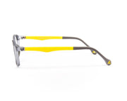 Peepstar - KIDS Oval Full Frame - Grey Matt YELLOW - AMLT14006 - (LENSES INCLUDED)*