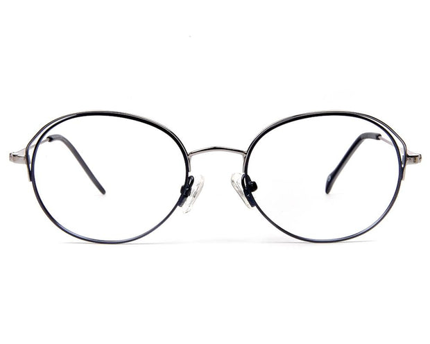 Specsmakers - Unisex Oval Full Frame - Purple Matt Grey Metallic - AMO2419 - (LENSES INCLUDED)*