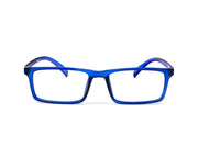 SHELL  - FULL FRAME - UNISEX - BLACK MATT - BLUE - RECTANGLE - (Lenses Included)*