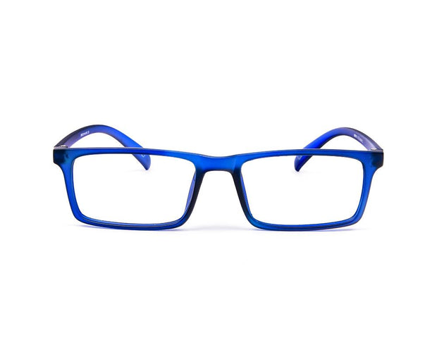 SHELL  - FULL FRAME - UNISEX - BLACK MATT - BLUE - RECTANGLE - (Lenses Included)*