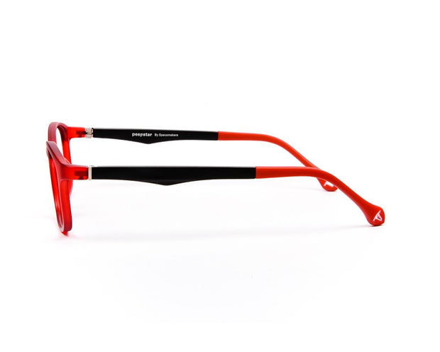 Peepstar - KIDS Oval Full Frame - Red Matt BLACK - AMLT14006 - (LENSES INCLUDED)*