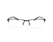 METAL  - HALF FRAME - BLUE MATT - TUK8819 - RECTANGLE - 53 - Lenses Incuded