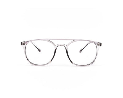 SHELL FRAME - FULL FRAME - CRYSTAL GREY - TUK2446 - ROUND - 51 - Lenses Included