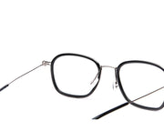 Square Black Shine WITH SILVER Shell Frame SS10331 - (LENSES INCLUDED)*