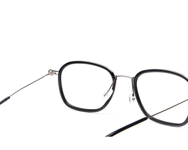 Square Black Shine WITH SILVER Shell Frame SS10331 - (LENSES INCLUDED)*