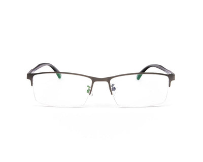 METAL  - HALF FRAME - GREY METALLIC MATT - TUK78071 - RECTANGLE - 51 - Lenses Incuded