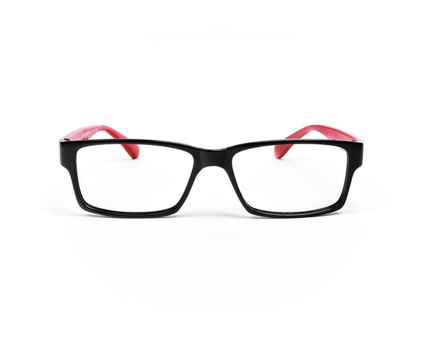Rectangle Black Shine  Red Shell Frame - (LENSES INCLUDED)*