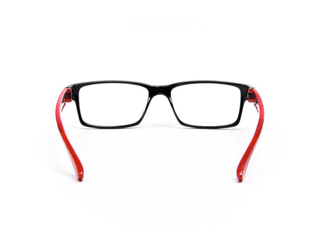 Rectangle Black Shine  Red Shell Frame - (LENSES INCLUDED)*