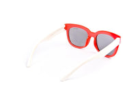 Square Red Shine WITH WHITE SUNGLASS KIDS AMK8117