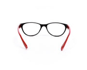 Cateye Black Shine  Red Shell Frame - (LENSES INCLUDED)*