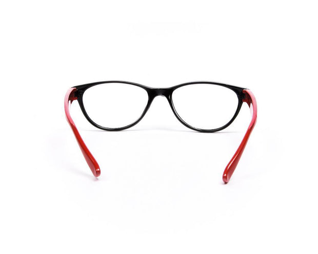 Cateye Black Shine  Red Shell Frame - (LENSES INCLUDED)*