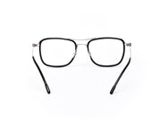 Square Black Shine WITH SILVER Shell Frame SS10333 - (LENSES INCLUDED)*
