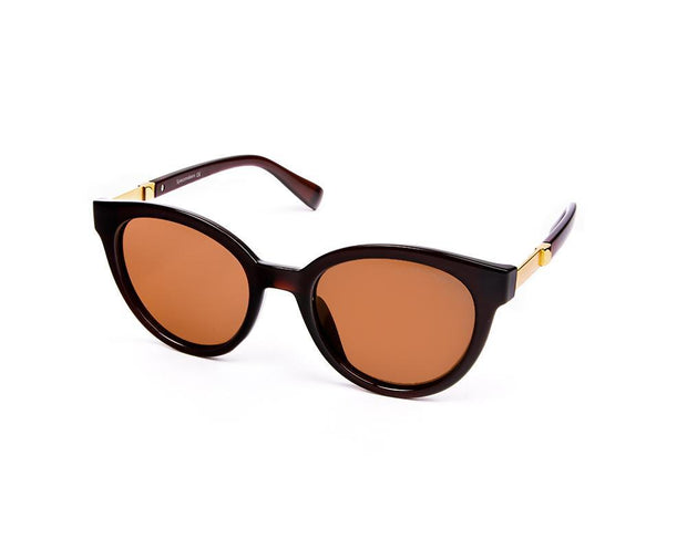 Round Brown Shine WITH Brown SUNGLASS SOG917