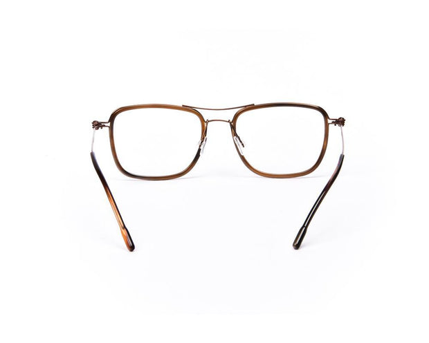 Square Brown Shine WITH Brown Shell Frame SS10333 - (LENSES INCLUDED)*