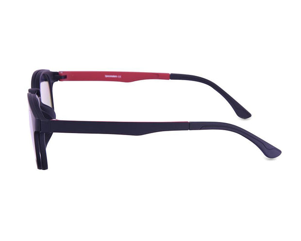 Round Black Matt WITH Red Clipon AMH8204 - Specsmakers