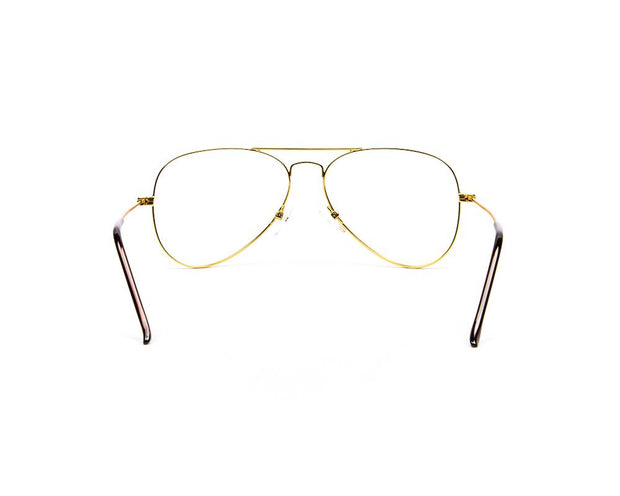 Specsmakers - Unisex DB Oval Full Frame - Gold Shine Gold - AML3001 - (LENSES INCLUDED)*