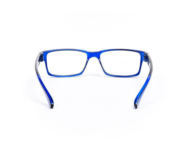 Rectangle Black Shine  Blue Shell Frame - (LENSES INCLUDED)*