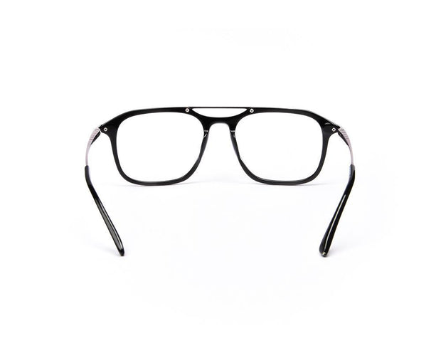 Square Black Shine WITH SILVER Shell Frame SS20084 - (LENSES INCLUDED)*