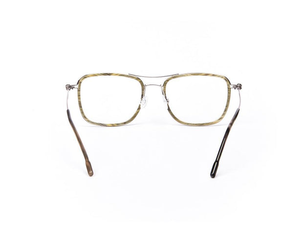 Square GREEN SHINE WITH SILVER Shell Frame SS10333 - (LENSES INCLUDED)*