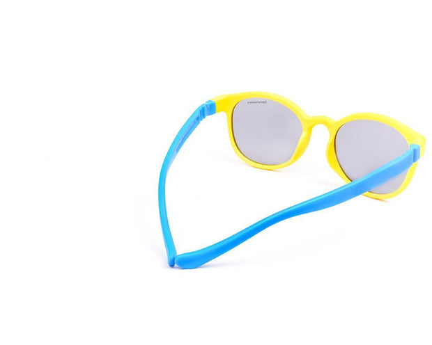 Round Yellow Matt WITH Blue SUNGLASS KIDS AMK7909