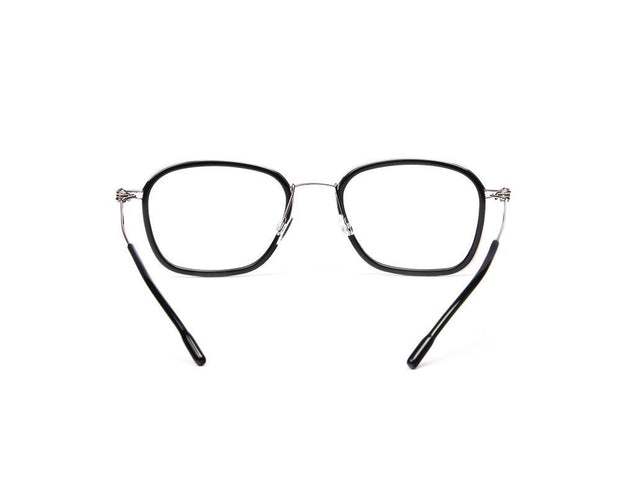Square Black Shine WITH SILVER Shell Frame SS10331 - (LENSES INCLUDED)*