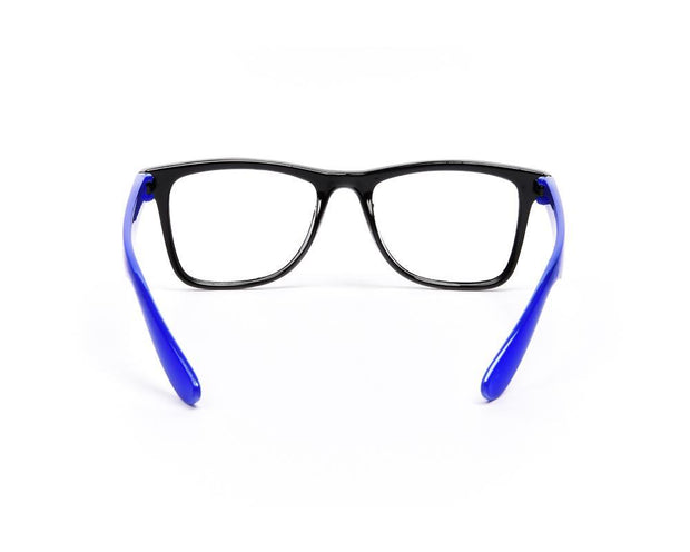 Square Black Shine  Blue Shell Frame - (LENSES INCLUDED)*